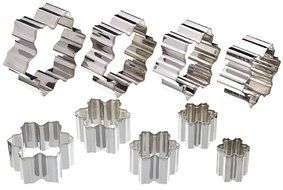 Set of 9 Nesting Stainless Steel Snowflake Cookie Cutters N4