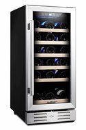 Kalamera 15'' Wine refrigerator 30 Bottle Built-in or Freestanding with Stainless Steel &amp; Double-Layer Tempered... N2