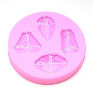 Funshowcase 4 Cavities Gems Silicone Mold for Cake Decorating, Crafting, Polymer Clay, Resin N3