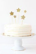 Gold Glitter Star Cake Toppers Wedding Cake Decorations Gold Glitter Party Supplies Twinkle Little Star Party...