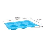 inkint 6 Cavity Silicon Donuts Cake Mold Food-grade Baking Pan Nonstick Doughnut Mould for Oven Microwave Freezer N7