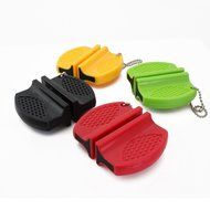 Mini Portable Two-Stages Ceramic Kitchen Knife Sharpener-Kitchen Sharpening Stone Pocket Kitchen Knives Tools...