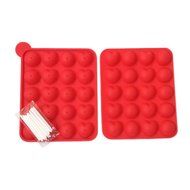 Cake Pop Silicone Tray Mother's Day Present Mold 20 Heart Shape and Lollipop Molds Sticks Included N5