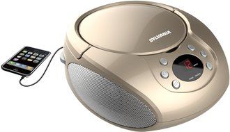 Sylvania Portable Cd Player &amp; AM/FM Radio Tuner Mega Bass Reflex Boombox Sound System Plus 6ft Aux Cable to Connect... N4