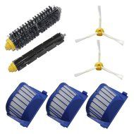 SHP-ZONE Aero Vac Filter &amp; Bristle Brush &amp; Flexible Beater Brush &amp; 3-Armed Side Brush Pack Kit for iRobot Roomba...