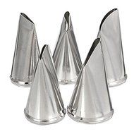 5pcs Petal Icing Nozzles Dessert Maker Stainless Steel Flower Piping Sugarcraft Cake Tools Tip Pastry Baking Fondant... N2