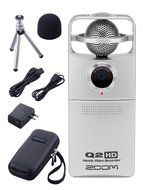 Zoom Q2HD Handy Video Recorder with Case, Mini Tripod, USB Cable, HDMI Cable, AC Adapter, and Windscreen Bundle