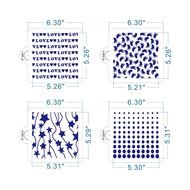 ART Kitchenware 8pcs/set Dolphins/Dots/Wall/Footprint Pattern Stencil Set for Cake Decorating,Stencil for Cake... N3