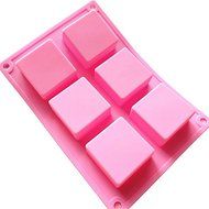 WICOO 6-Cavity Petite Silicone Mold for Soap, Bread, Loaf, Muffin, Brownie, Cornbread, Cheesecake, Pudding, and... N5