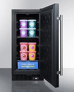 Summit SCFF1537B 15" Upright Freezer with 2.45 cu. ft. Capacity Factory Installed Lock Digital Thermostat LED...