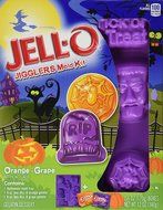 JELL-O Jigglers Halloween Mold Kit, Orange and Grape, 12 Ounce N19