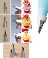 Russian Piping Tips, KOOTIPS 7-piece Stainless Steel Decoration Tips Korean Bobbi Skirt Icing Tips Set Cake Decorating... N5