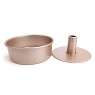 MyLifeUNIT 8 Inch Angel Food Pan, Nonstick Carbon Steel Angel Food Cake Pan, 2-Piece