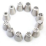 Tobete Cake Decorating Tips Kits Stainless Steel Sugar Craft Nozzle Piping Tips Icing Set Tools N8