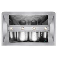 AKDY&reg; 42" Stainless Steel Wall Mount Touch Control LED Display Halogen Lights Kitchen Dual Motor Range Hood N2