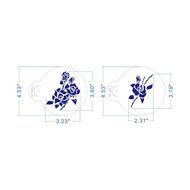 ART Kitchenware 6pcs/set Wedding Roses Cookie Cake Stencil Set Sugar Flowers Cake Decoration Mold ST-904 Beige... N5