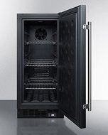 Summit SCFF1537B 15" Upright Freezer with 2.45 cu. ft. Capacity Factory Installed Lock Digital Thermostat LED... N3
