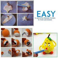 Pro Cake Tool | Incredible 4pcs Double Ended Cake Decoration/Sculpting Tool | Comfort Steady Easy Grip | Suitable... N6