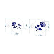 ART Kitchenware 6pcs/set Wedding Roses Cookie Cake Stencil Set Sugar Flowers Cake Decoration Mold ST-904 Beige... N6