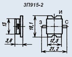 Transistors 3P915A-2 analogue FLC253, FLM7177-5 GaAs USSR 1 pcs N2