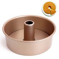 MyLifeUNIT 8 Inch Angel Food Pan, Nonstick Carbon Steel Angel Food Cake Pan, 2-Piece N2