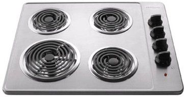 Frigidaire FFEC2605L 26" Electric Cooktop with Ready-Select Controls and Color-Coordinated Control Kn, Stainless...