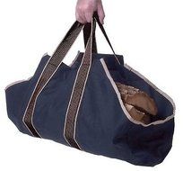 Portable Fireplace Firewood Fire Wood Log Canvas Caddy Tote Bag Carrier Holder