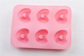 6 Cavity Love Heart Handmade DIY Cake Cookie Ice Mold Soap Making Mould N4