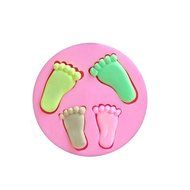 uxcell Lovely Baby Feet Fondant Mold Wedding Cake Mould Decoration Baking Tool N5