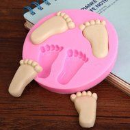 uxcell Lovely Baby Feet Fondant Mold Wedding Cake Mould Decoration Baking Tool N6