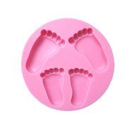 uxcell Lovely Baby Feet Fondant Mold Wedding Cake Mould Decoration Baking Tool N7