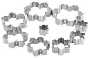 Set of 9 Nesting Stainless Steel Snowflake Cookie Cutters N6