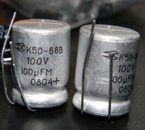 Capacitor oxide electrolytic K50-68I 315V 47uF USSR 5 pcs