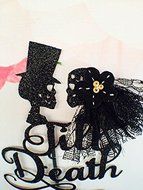 Till Death Do Us Part Skull Cake Topper N2
