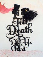 Till Death Do Us Part Skull Cake Topper N3