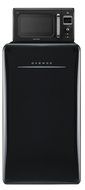 Daewoo Retro Compact Refrigerator 4.4 Cu Ft, Piano Black