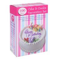 Safstar 100 Piece Set Birthday Wedding Cake Cupcake Cookie Decorating Craft Design Kit for Kids and Beginners N3