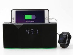 WITTI Design BEDDI Smart Radio Alarm Clock Speaker with Smart Home Integration, Black N3