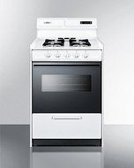 Summit WNM6307DK 24" White Gas Open Burner Range