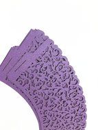 Yansanido 12 set pink Filigree Artistic Bake Little Vine Lace Laser Cut Cupcake Wrapper Cup Muffin Case Trays... N22