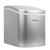 Ivation IVA-ICEM15SIL Portable Ice Maker with Easy-Touch Buttons for Digital Operation, Silver N8