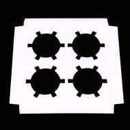Whosee 4Pcs 6 holes Brown Muffin Holes Paper Cupcake Box N22