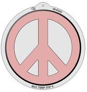 CK Products 49-9403 Plastic Peace Sign Cake Pan, White