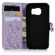 S7 Case,Samsung Galaxy S7 Case - Mavis's Diary 3D Handmade Wallet Bling Crystal Diamonds Butterfly Embossed Flowers...