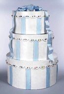 Darice 2849-57, 3-Stacked Primed Paper Mache Cake Box, White N2