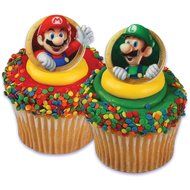 Super Mario Brothers Cupcake Rings 12 Pack