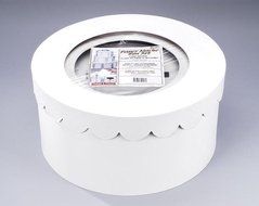Darice 2849-57, 3-Stacked Primed Paper Mache Cake Box, White N3