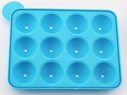 Cherryard 12 Cavity Silicone Lollipop Molds(Blue,1 Pair) N5