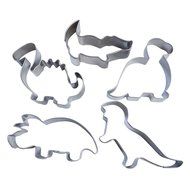 Yunko 5pcs Prehistoric Dinosaur Stainless Steel Cookie Cutter Fondant Cutter Cake Decorating Tools Tyrannosaurus... N2