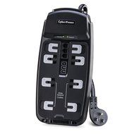 CyberPower CSP606T Surge Protector 6-Outlets 6-Ft Cord and TEL Protection 1350 Joules N8